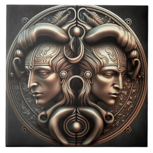 SYMBOLE Zodiaque Gemini Horoscope Carreaux céramiq