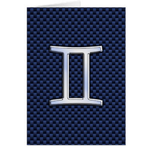 SYMBOLE Zodiaque Gemini Marine Bleu Fibre de carbo