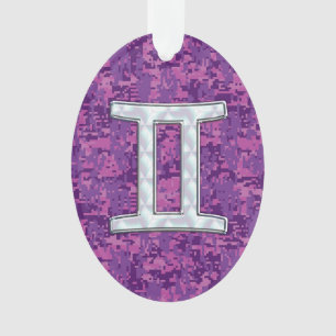 SYMBOLE Zodiaque Pearl Gemini sur le camouflage nu
