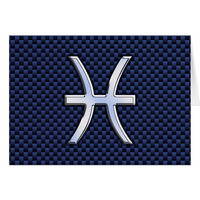 Symbole zodiaque Pisces sur l'impression en fibre  (Devant horizontal)