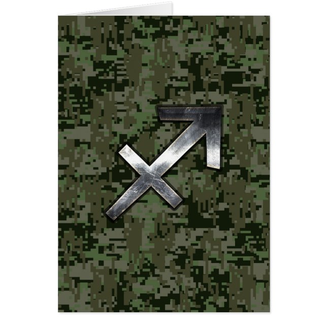 Symbole zodiaque Sagittarius sur Camo numérique Wo (Devant)