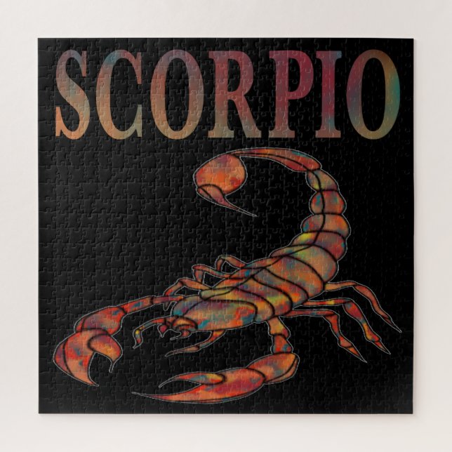 SYMBOLE Zodiaque Scorpio Carré noir Jigsaw Puzzle (Vertical)