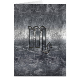 Symbole zodiaque Scorpio en Grunge de style métall
