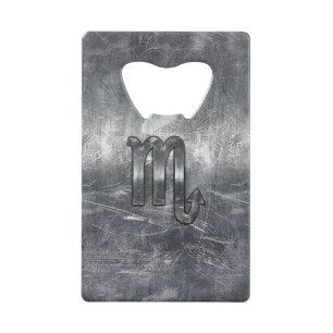Symbole zodiaque Scorpio en Grunge de style métall