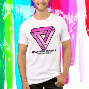 Symbole Zurückfordern Geschichten Umschreiben Rosa Tri-Blend Shirt