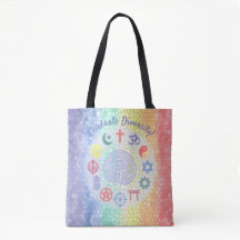 Symbole zwischen den Religionen (Regenbogen aus fe