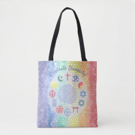Symbole zwischen den Religionen (Regenbogen aus fe Tasche