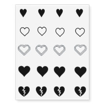 Symboles de cœur mignons d'amour minimal