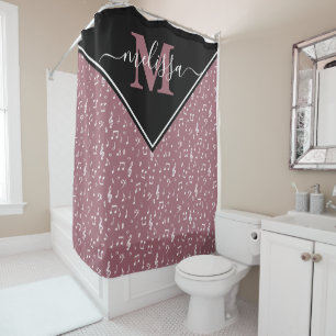 Symboles de musique rideau de douche personnalisé