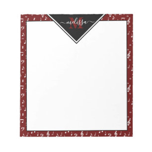 Symboles musicaux bloc-notes personnalisé