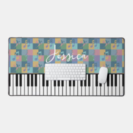 Symboles musicaux du clavier de piano Monogramme M