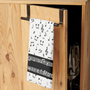 Symboles musicaux serviette de cuisine