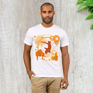 Symboles orange funky Mens T-shirt
