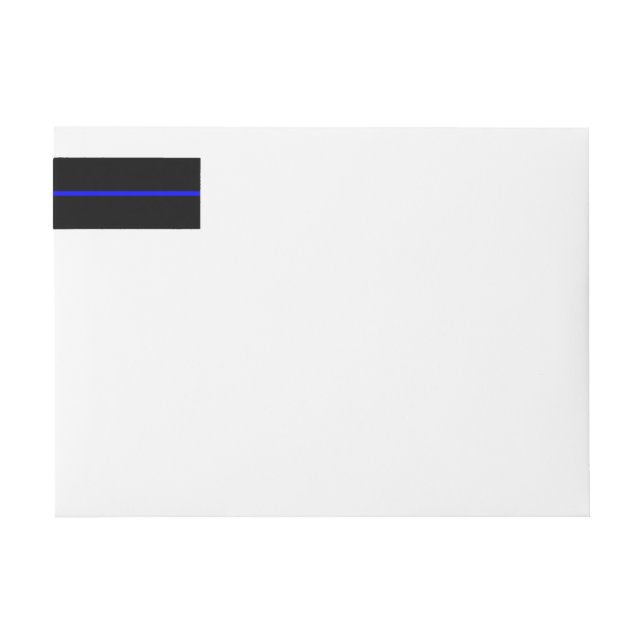 Symbolische dünne Blue Line auf festem Schwarzem (Vorderseite)