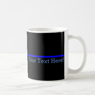 Symbolische dünne Blue Line personifizieren diese Kaffeetasse