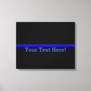 Symbolische dünne Blue Line personifizieren diese Leinwanddruck