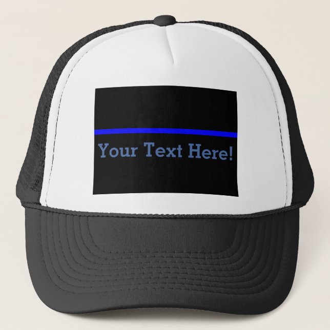 Symbolische dünne Blue Line personifizieren dieses Truckerkappe (Vorderseite)