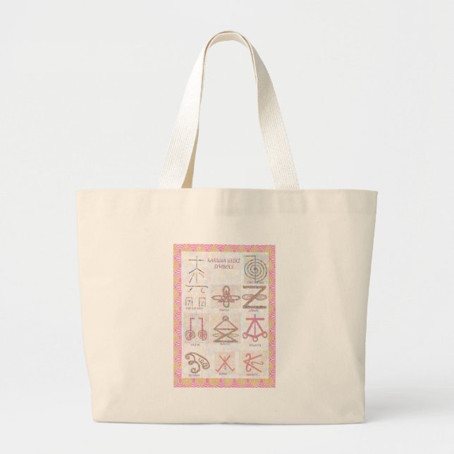 Symbolische KUNST: Reiki beherrscht Jumbo Stoffbeutel (Vorne)
