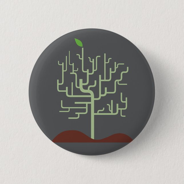 Symbolische Metamorphose Wachstumsdesign Button (Vorderseite)