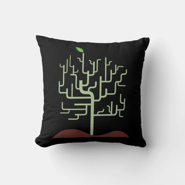 Symbolische Metamorphose Wachstumsdesign Kissen (Vorderseite)
