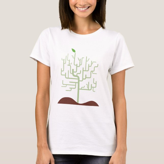 Symbolische Metamorphose Wachstumsdesign T-Shirt (Vorderseite)