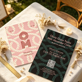 symbolische verflochtene Seilmuster-Hochzeit Einladung