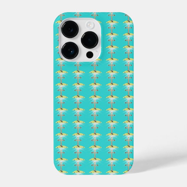 Symbolisches Kreuz iPhone 14 Pro Hülle (Rückseite)