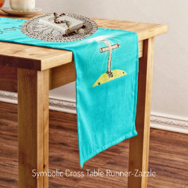 Symbolisches Kreuz Mittelgroßer Tischläufer