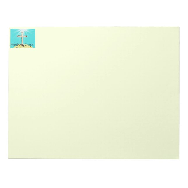 Symbolisches Kreuz Notizblock (Vorderseite)