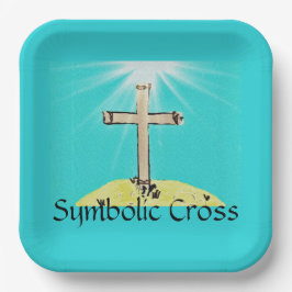 Symbolisches Kreuz Pappteller