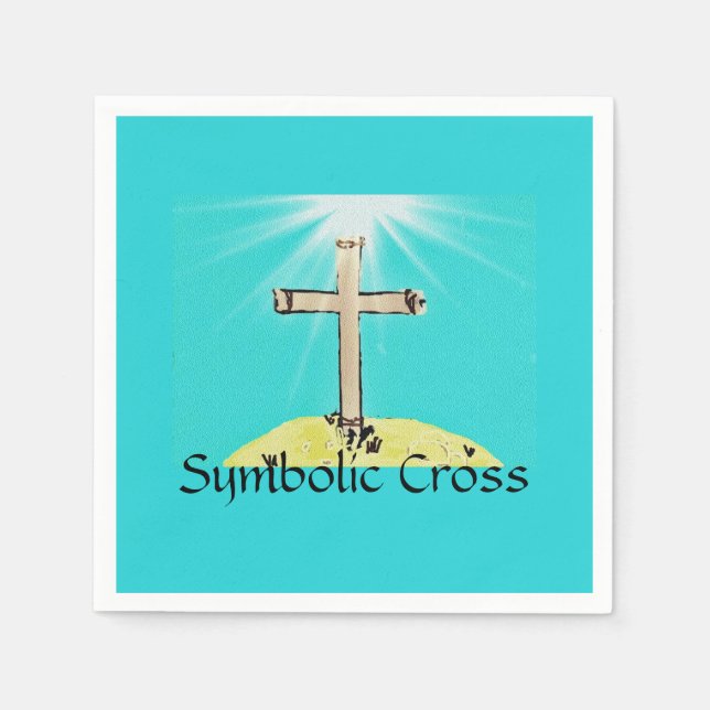 Symbolisches Kreuz Serviette (Vorderseite)