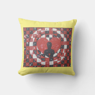 Symbolisches menschliches Herz-Form-Bilddesign mit Kissen