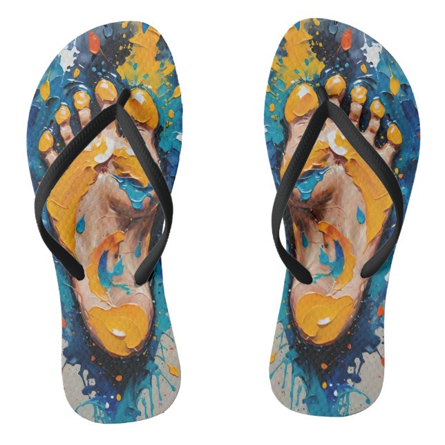 Symbolismus des Fußabdrucks Gottes Flip Flops (Fußbett)