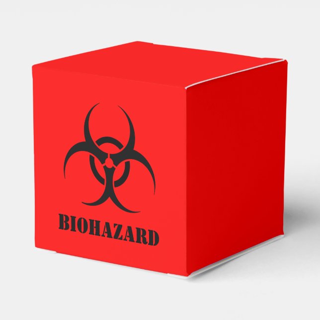 Symbolwarnung der Biogefährdung Halloween-Props Geschenkschachtel (Rückseite)