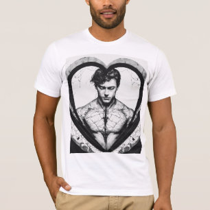 "Symétrie fracturée" - T-shirt vectoriel fin ligne