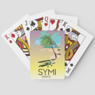 Symi Greece Reiseplakat Spielkarten
