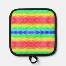 symmetrical rainbow pattern and a black border topflappen