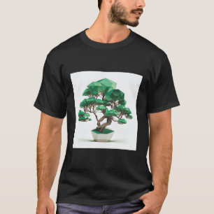 Symmetrie enthüllte geometrische Brillanz in Bonsa T-Shirt