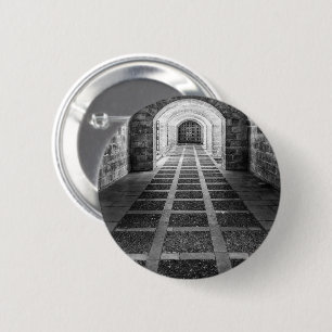 Symmetrie in Schwarz/Weiß Button