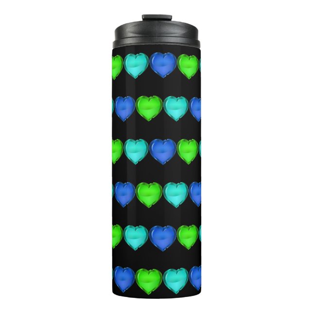 Symmetrie und Sips Thermosbecher (Vorderseite)