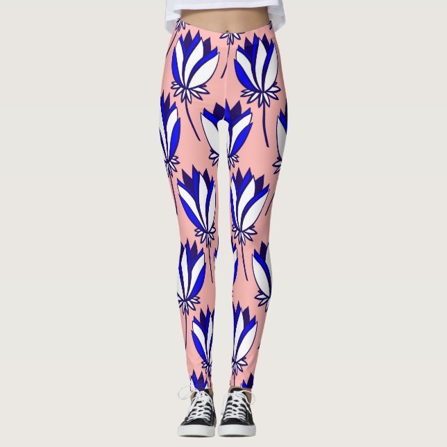 Symmetrie: Vintages Muster Leggings (Vorderseite)