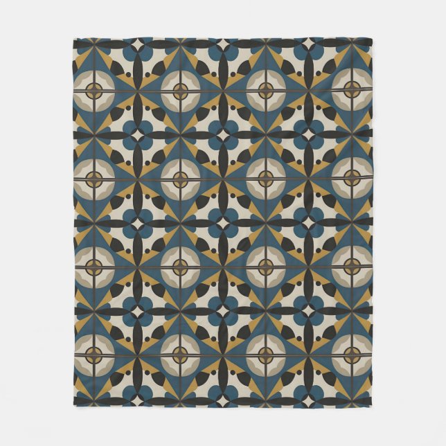 Symmetrische Abstrakte Kunst mit fett geometrisch Fleecedecke (Vorderseite)