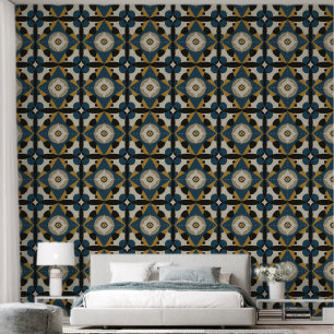 Symmetrische abstrakte Kunst mit kühnen geometrisc Tapete