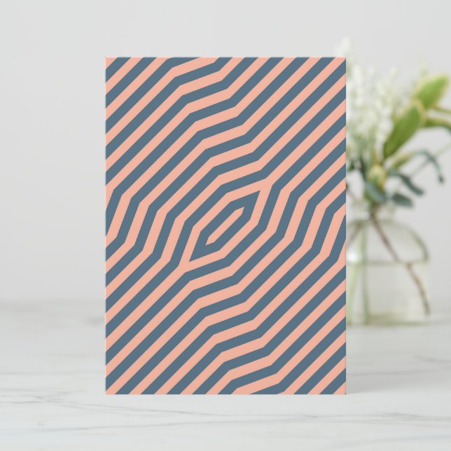Symmetrische diagonale Streifen Hintergrund 10 Dankeskarte (Stehend Vorderseite)