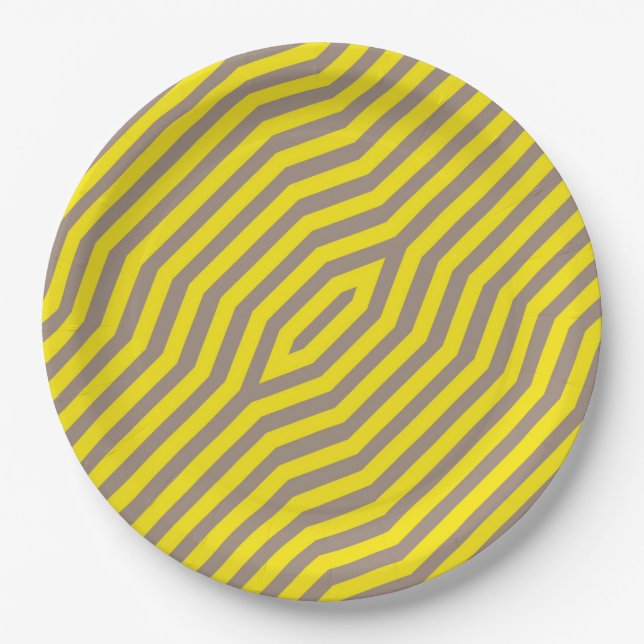 Symmetrische diagonale Streifen Hintergrund 14 Pappteller (Vorderseite)
