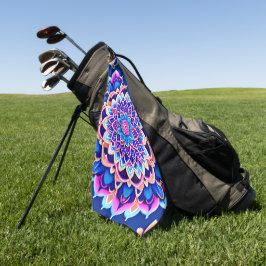 Symmetrische Mandala Crossbody Bags Golfhandtuch