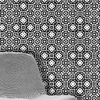 Symmetrische schwarz-weiße geometrische Motive