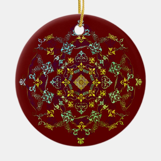 Symmetrische Verzierung Keramik Ornament (Vorne)