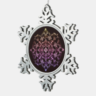 Symmetrische Verzierung Schneeflocken Zinn-Ornament