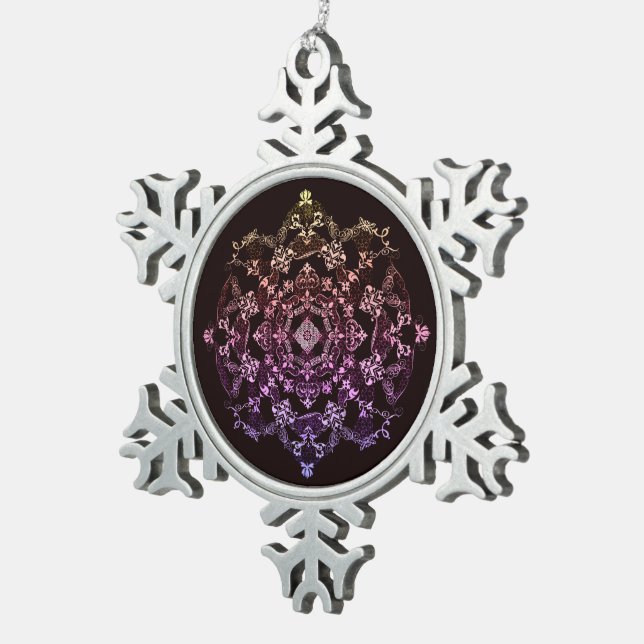 Symmetrische Verzierung Schneeflocken Zinn-Ornament (Rechts)